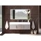 Castello Usa Nile 60" Wall Mounted Gray Vanity With White Top And Gold Handles CB-MC-60G-GLD-2053-WH - alternate 6